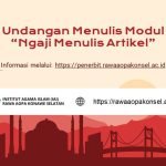 Undangan Menulis Modul: Ngaji Menulis Artikel